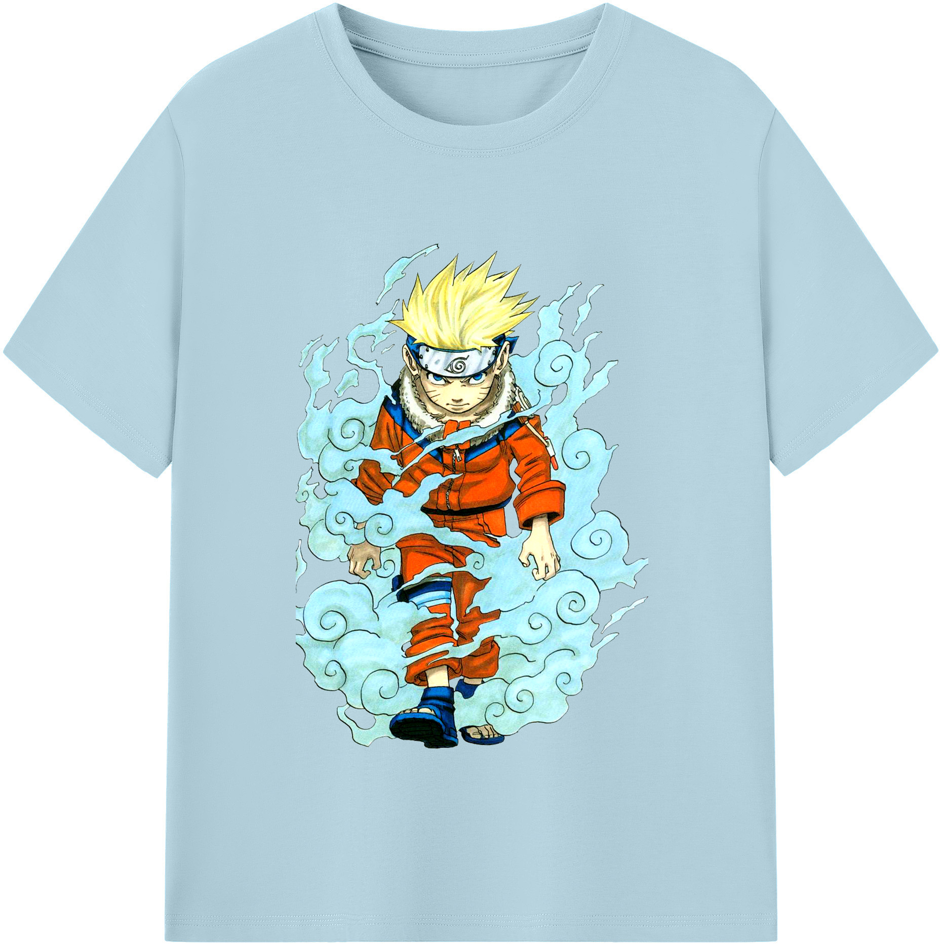 （画像用） NARUTO -ナルト- うずまき ナルト Uzumaki Naruto 綿100％半袖Tシャツ（フロントプリント）